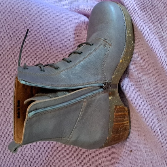 Art Zundert 1012 Grey Lace up and Zipper boots. - Picture 4 of 7